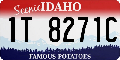 ID license plate 1T8271C