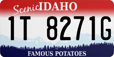 ID license plate 1T8271G
