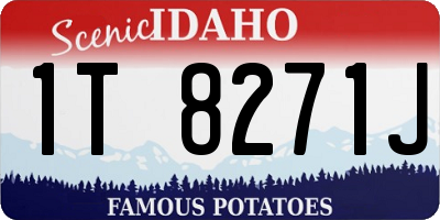 ID license plate 1T8271J