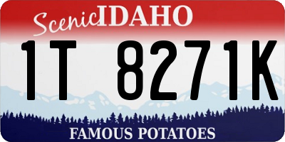 ID license plate 1T8271K