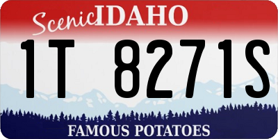ID license plate 1T8271S
