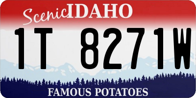 ID license plate 1T8271W