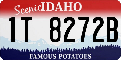 ID license plate 1T8272B