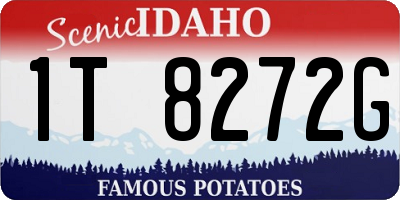 ID license plate 1T8272G