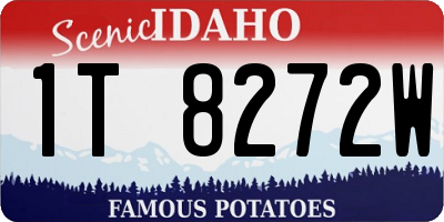 ID license plate 1T8272W