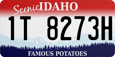 ID license plate 1T8273H