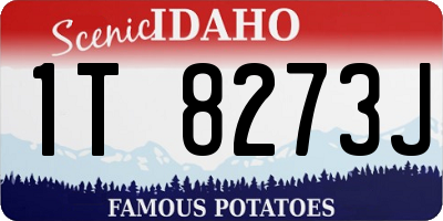ID license plate 1T8273J