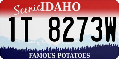 ID license plate 1T8273W