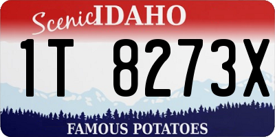 ID license plate 1T8273X