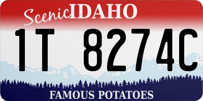 ID license plate 1T8274C