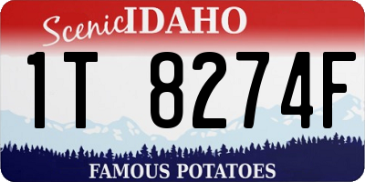 ID license plate 1T8274F