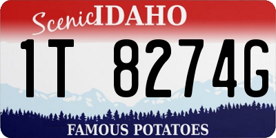 ID license plate 1T8274G