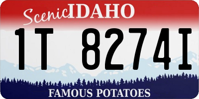 ID license plate 1T8274I