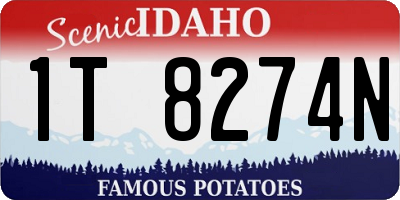 ID license plate 1T8274N