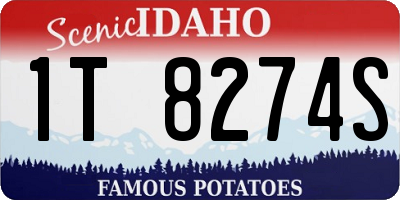 ID license plate 1T8274S