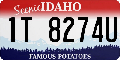 ID license plate 1T8274U