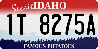 ID license plate 1T8275A