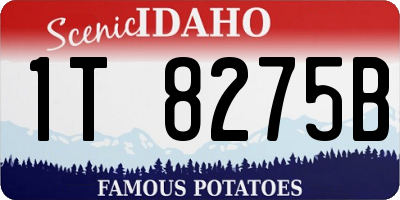 ID license plate 1T8275B