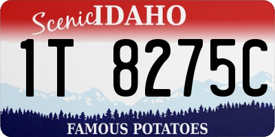 ID license plate 1T8275C