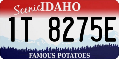 ID license plate 1T8275E