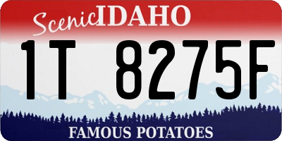 ID license plate 1T8275F