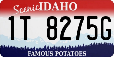 ID license plate 1T8275G