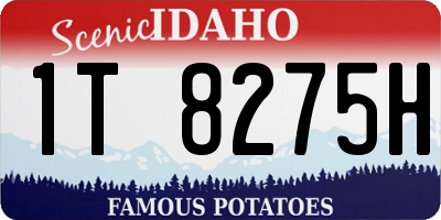 ID license plate 1T8275H
