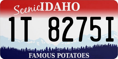ID license plate 1T8275I