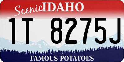 ID license plate 1T8275J