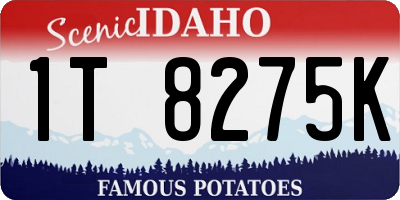 ID license plate 1T8275K