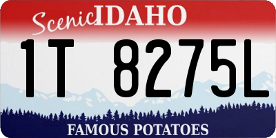 ID license plate 1T8275L
