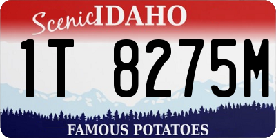 ID license plate 1T8275M