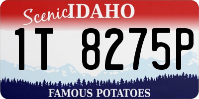 ID license plate 1T8275P