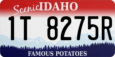 ID license plate 1T8275R