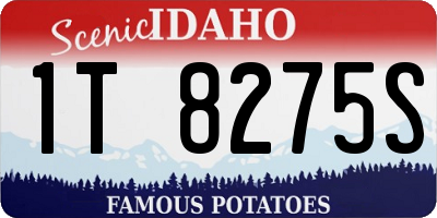 ID license plate 1T8275S