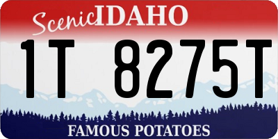 ID license plate 1T8275T