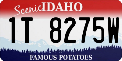 ID license plate 1T8275W