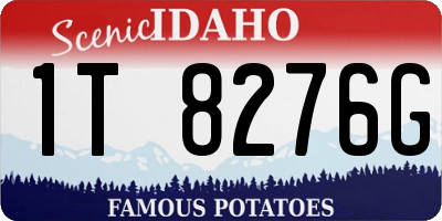 ID license plate 1T8276G