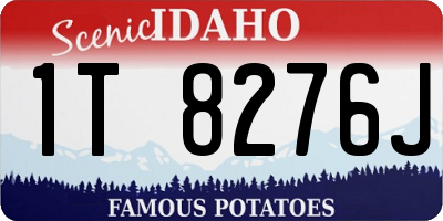 ID license plate 1T8276J