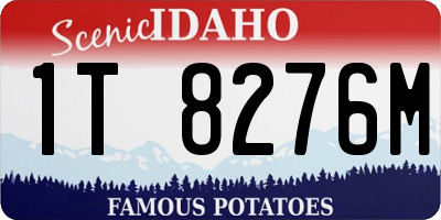 ID license plate 1T8276M