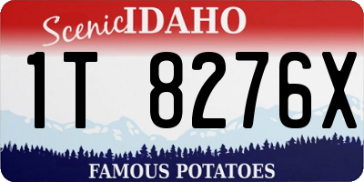 ID license plate 1T8276X