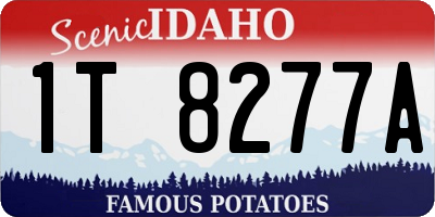 ID license plate 1T8277A