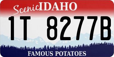 ID license plate 1T8277B