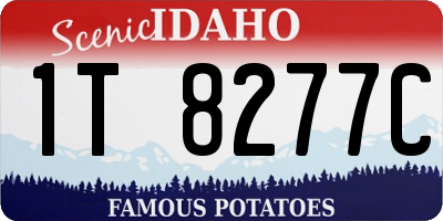ID license plate 1T8277C