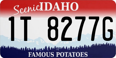 ID license plate 1T8277G