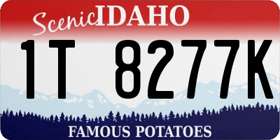 ID license plate 1T8277K