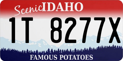 ID license plate 1T8277X