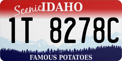 ID license plate 1T8278C