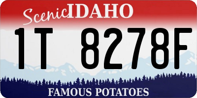 ID license plate 1T8278F