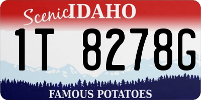 ID license plate 1T8278G